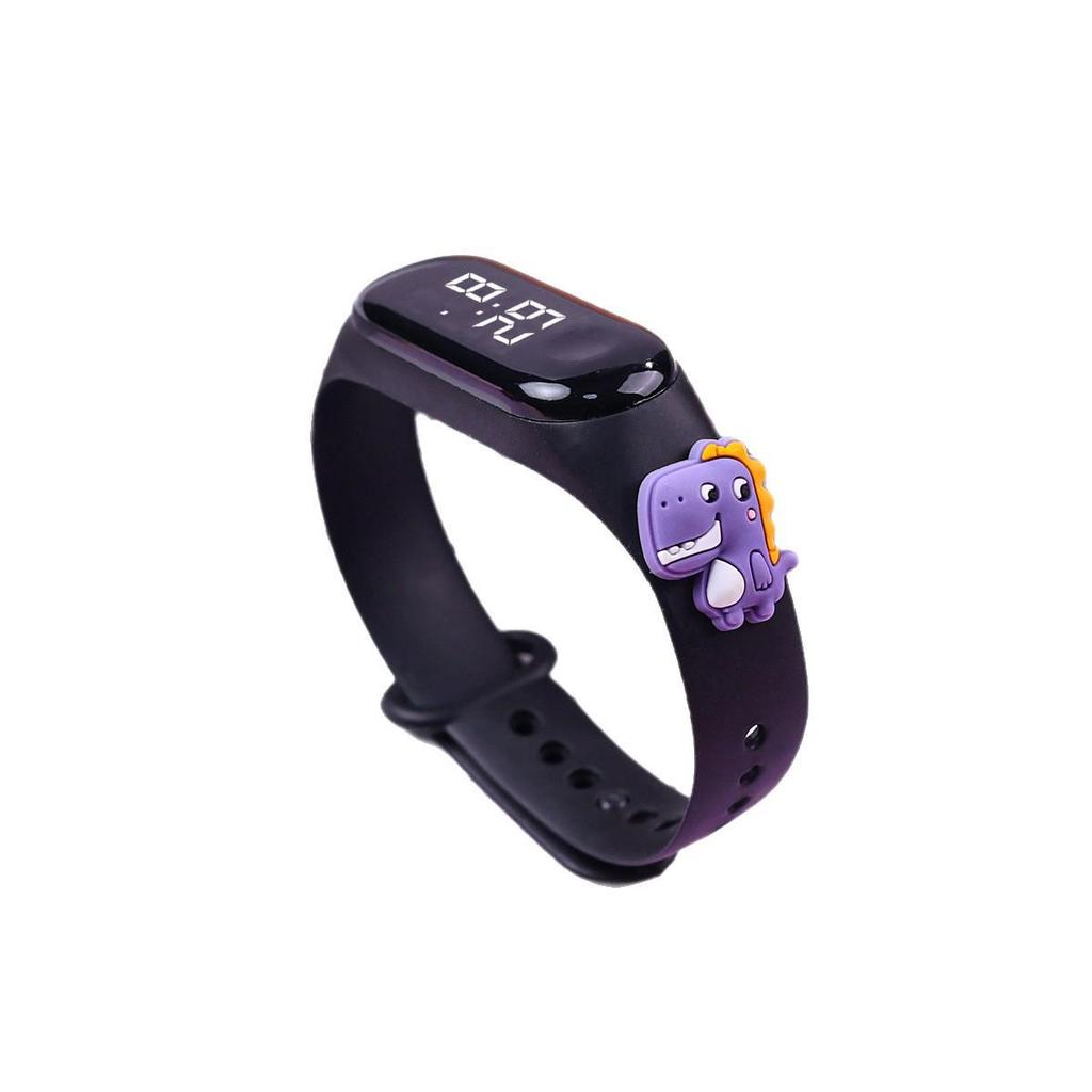 Trendy Waterproof LED Cartoon Dinosaur Watch for Primary School Students
