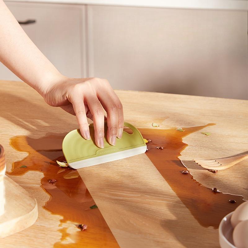 

Soft Handle Water Scraper Kitchen Countertop Window Mirror Cleaning Scraper Bathroom Mirror, Tile, Washbasin Water Scraper зелений