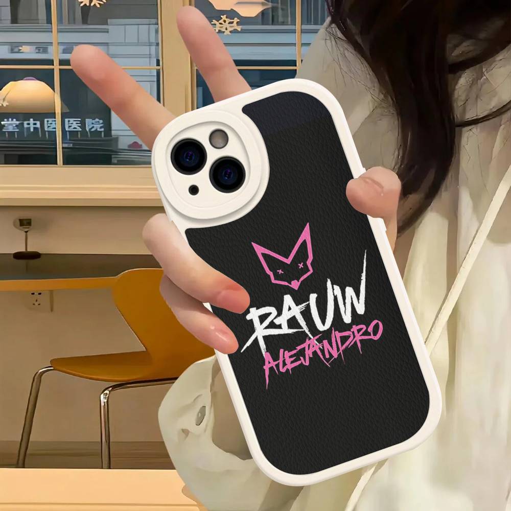 R-Rauw Alejandro Phone Case Hard Leather For IPhone 16 15 14 13 Mini 11 12 Pro Max Plus Fundas