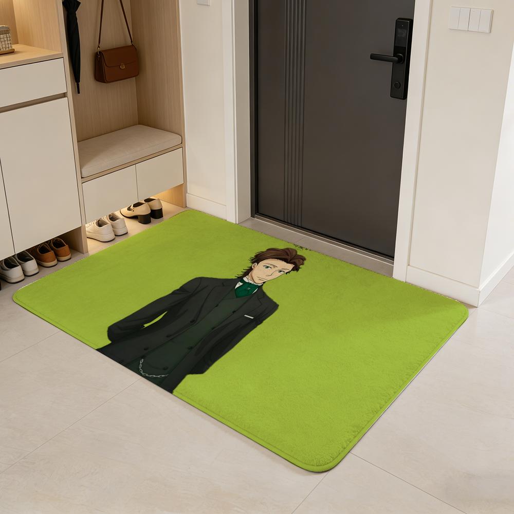 аниме М-Патриот Мориарти Коврик для пола Фланелевый коврик для двери Нескользящий Впитывающий Моющийся Внутренний ковер для дома 40x60cm