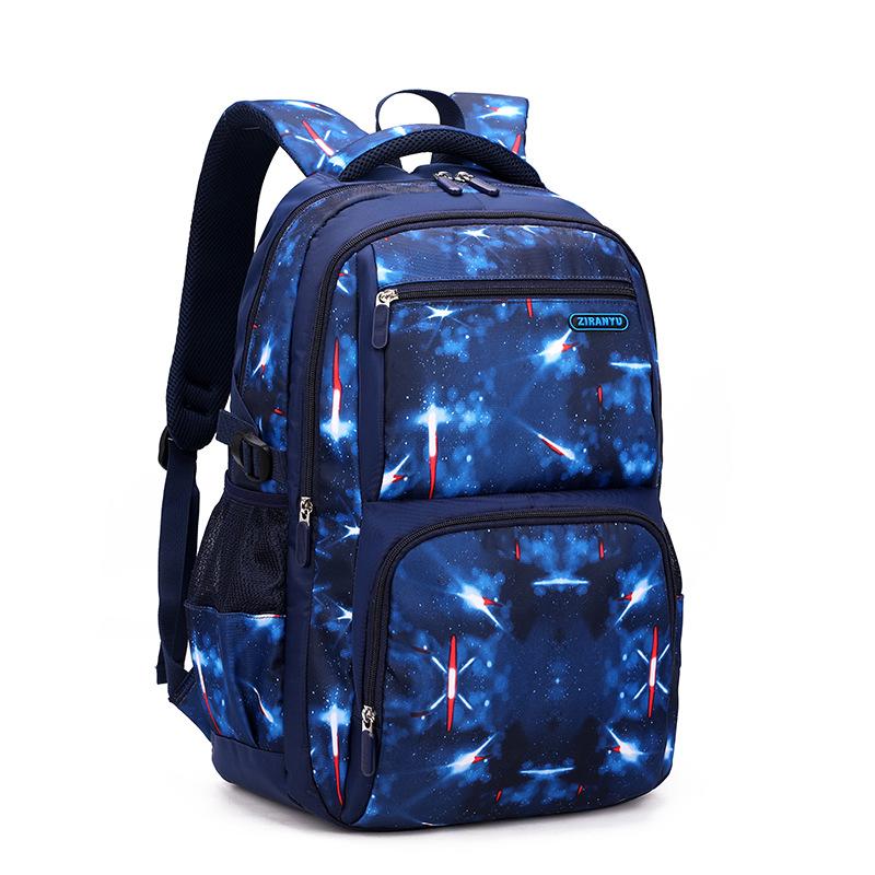 3PCS Set Children School Backpacks Starry Sky Pattern Students Backpack for Boys School Bag with Lunch Bag Pencil Case