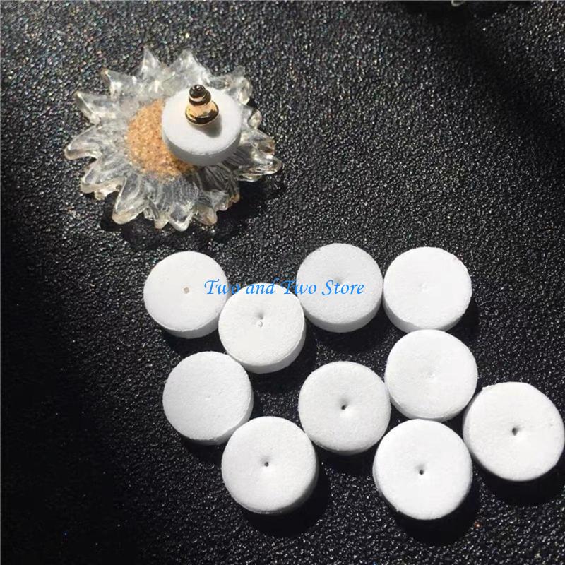 HX6F Pack of 500/200 Shockproof Anti-Push Pads Foam Ear Studs Mats for DIY Jewelry