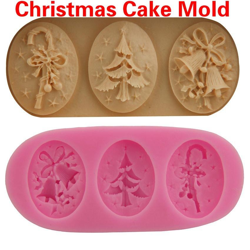 Christmas 3D Silicone Fondant Mold Cake Decoration Molds Baking Molds