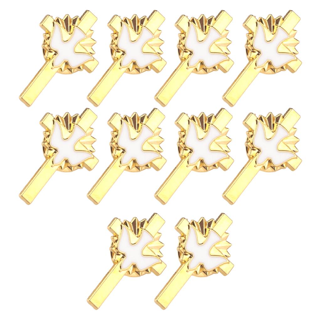 Elegant Dove Cross Lapel Pin Unique Dove Crosses Brooch Adornment Individualized Badge Pin for Daily Wear