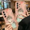 Phone Case: 2D Flat Samsung Galaxy A34 A35 M05 M06 S20 S22 S21 FE Plus 5G Protective Case, Girl Listening To Music, Christmas and Halloween Gift