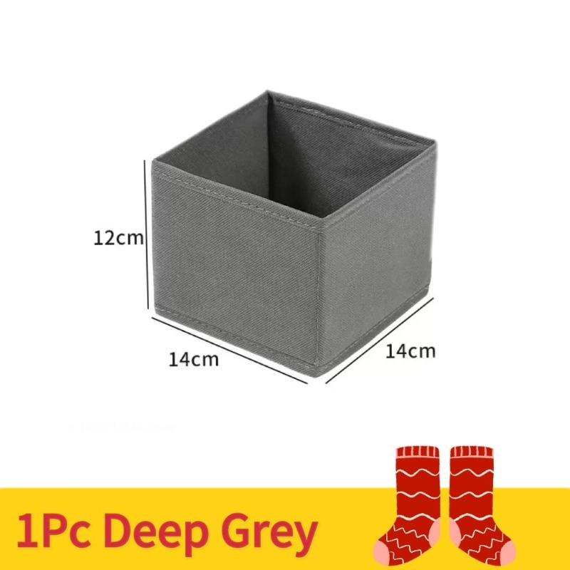 1-6pcs Underwear Storage Box Foldable Non-woven Storage Boxes Six-piece Set Underwear Bra Socks Drawer Storage Finishing Box