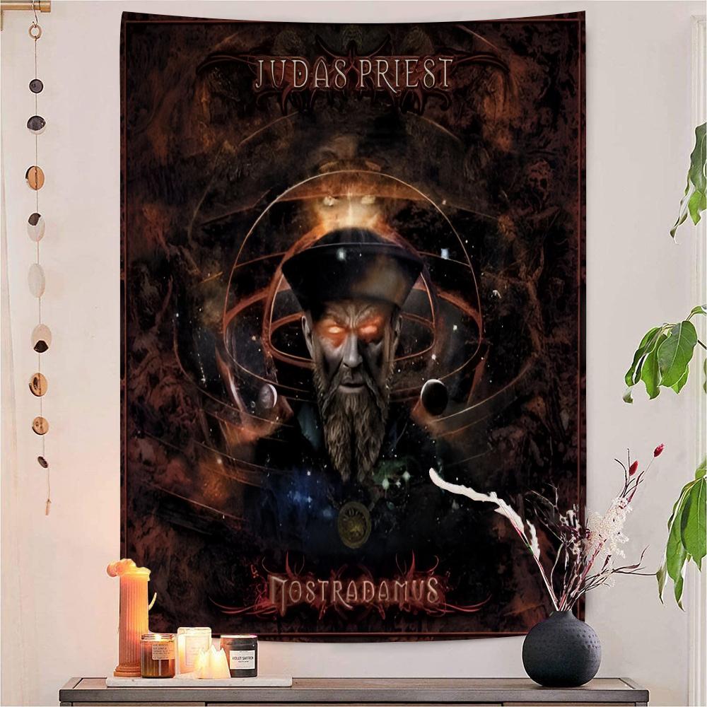 Rock Band Judas Priest Invincible Colorful Tapestry Wall Hanging Hippie Flower Wall Carpets Dorm Decor Wall Art Decor