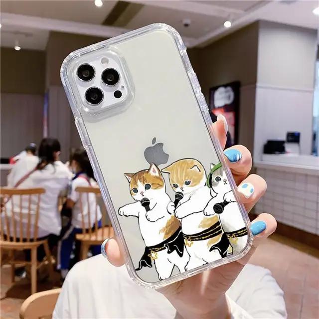 Husă de telefon pentru cuplu de pisici de desene animate 11 12 13 14 15 Pro MAX 7 8 Plus Huse pentru iPhone XR X XS Husă Fundas antișoc Genți
