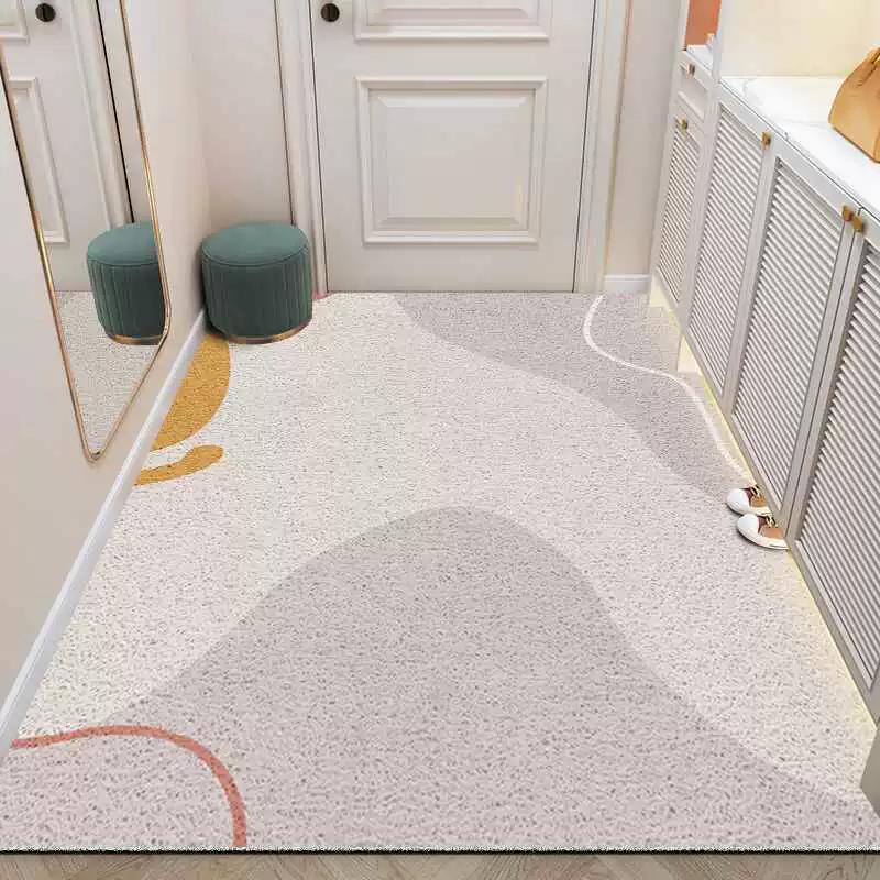 Washable  PVC Door Mat Non-Slip Dirt Resistant Extra Large Entrance Rug for Hallway Home Decor