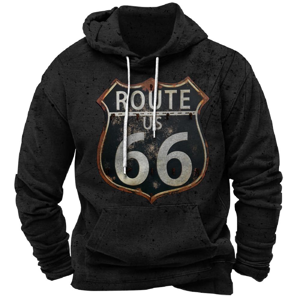 Vintage Hoodie Route 66 3d Print Hoodies Fashion Hoodies Sweatshirts Boy Women Sweats Men's Tracksuits Men Women Clothes Hoodies