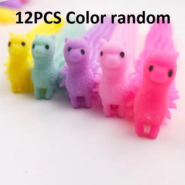30-3PCS Funny Unicorn Pull Worm Noodle Fidget Toys Stretch String TPR Rope Anti Stress Toys String Stress Relief Autism Vent Toy