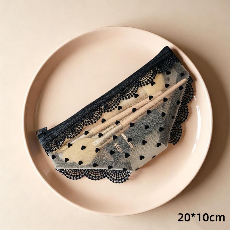Unique Lace Mesh Briefs Shape Cosmetic Bag Portable Zipper Makeup Bag For Cosmetics Beauty Tools Toiletry Bag Storage Pouch