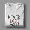 Men T-Shirts Never Lose Your Smile Funny Cotton Tees Short Sleeve  T Shirts Round Neck Tops Gift Idea