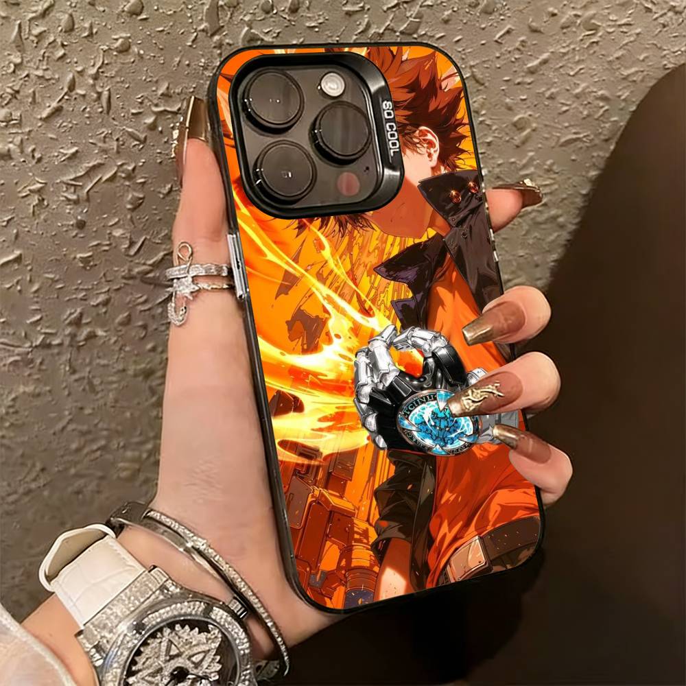 Hitman R-Reborn Tsuna S-Sawada Handyhülle Für iPhone 17,16,15,14,13,12,11 Plus,Pro Max,XS,Bunte Silber Schwarz Hülle