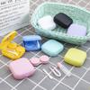 Macaron kolorowe etui na soczewki kontaktowe dziewczyna czarne fioletowe etui na soczewki kontaktowe z silikonową pęsetą mini kieszonkowe pudełko