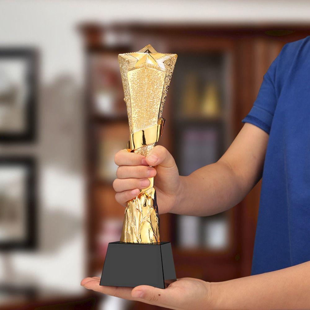 Gold Plating Gold Silver Bronze Trophy Singing Dancing Competitions Resin Best Singing Award Prize Cup Craft Souvenirs