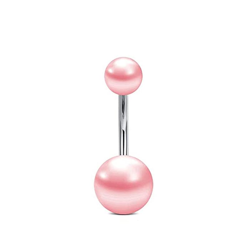 

Жемчужный пупок, акриловые украшения для пирсинга пупка, кольцо для пирсинга пупка розовый