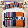 Martini Stripes Elegance Three-piece set (1 * duvet cover + 2 * pillowcase, without core) 2D Flat Christmas birthday gift Duvet cover and pillowcase