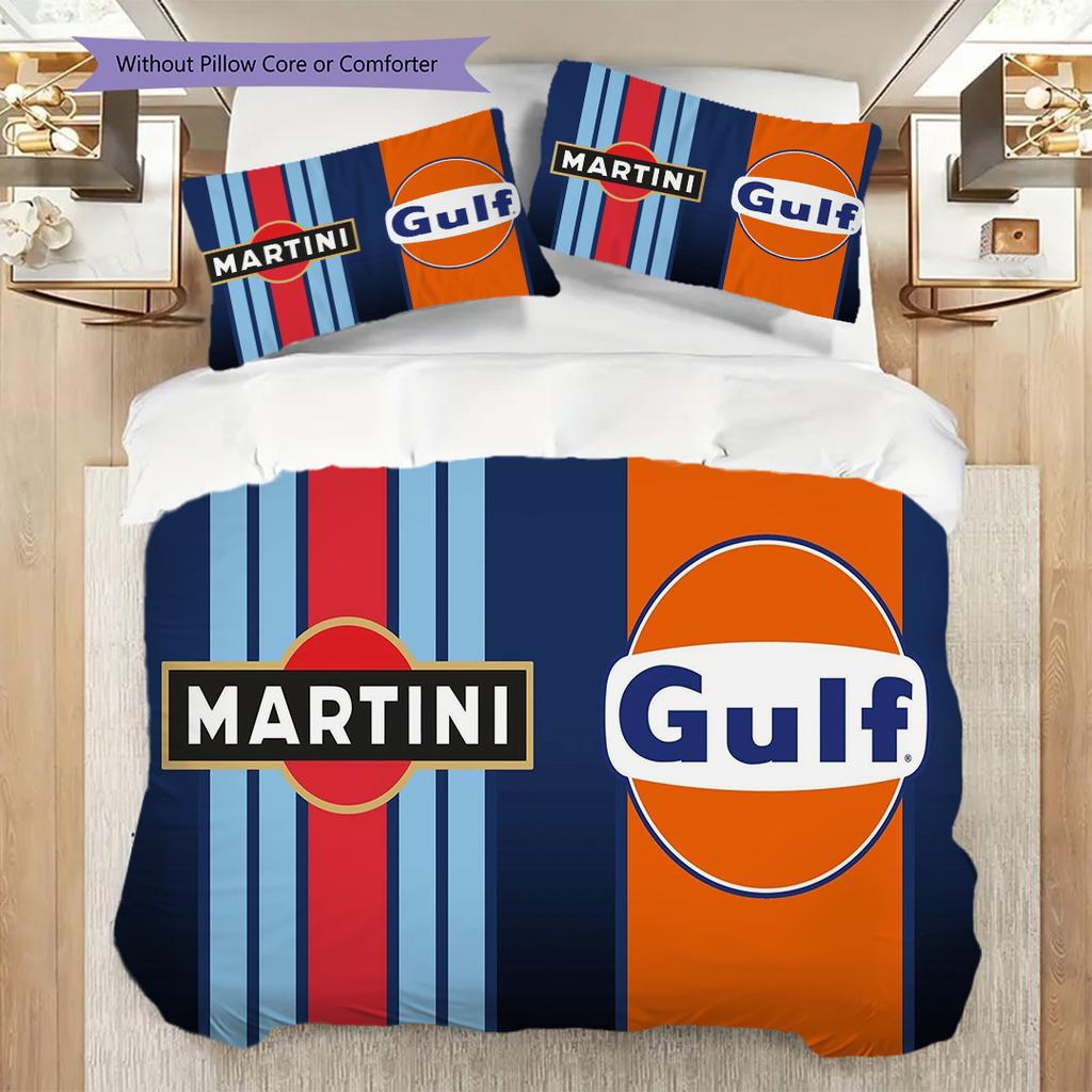 Martini Stripes Elegance Three-piece set (1 * duvet cover + 2 * pillowcase, without core) 2D Flat Christmas birthday gift Duvet cover and pillowcase