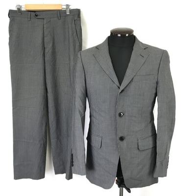 INSPIRAR EXPIRAR Conjunto Primavera Verão Casaco de Fato Solteiro Tamanho 36 Feminino P Listrado Cinza(USADO)