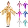 Ensemble Veste à Manches Longues et Pantalon pour Filles avec Fermeture Éclair et Glands pour Performance de Jazz