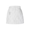 MLB Boston Red Sox Letter Jacquard Straight-Leg Button Half Denim Skirt Women skirts Cream 3FDSM0133-43CRS