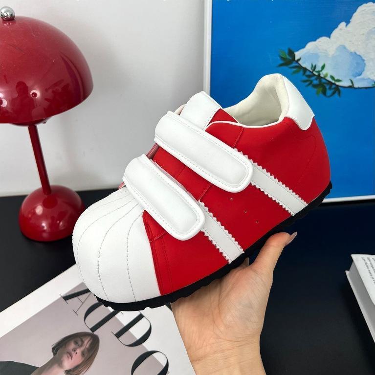 Velcro ugly cute shell head German training bread shoes 2025 new versatile inner height increase casual sports board shoes women's shoes