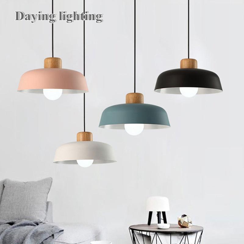 

Now Nordic Lighting Modern Living Room Dining Table Lamps Simple Personality Creative Bar Bedroom Single Head Macaron Chandelier No blub чёрный