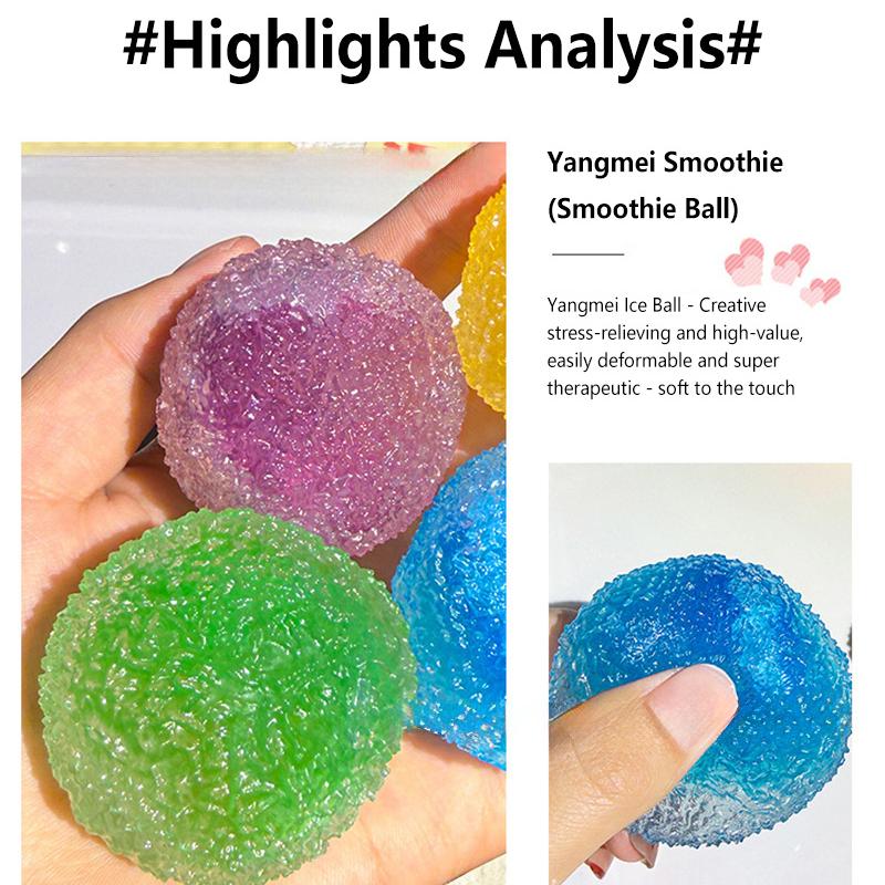 Fruity Slushie Squeeze Ball Sensory Stress Relief Toy Crunchy Crackling Noise Portable Toys Office Relax Balls All Ages Gift