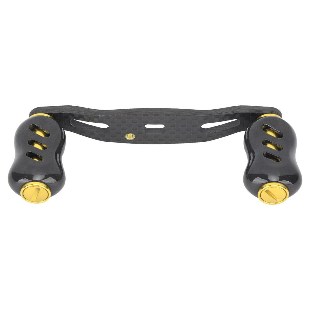 J-ouuo Fishing Reel Handle, 85mm Carbon Fiber Double Handle, Baitcasting Replacement, D S A (Gold)