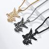 2026 Vintage St. Michael's Archangel Necklace Niche Personality Hipster Wear Accessories