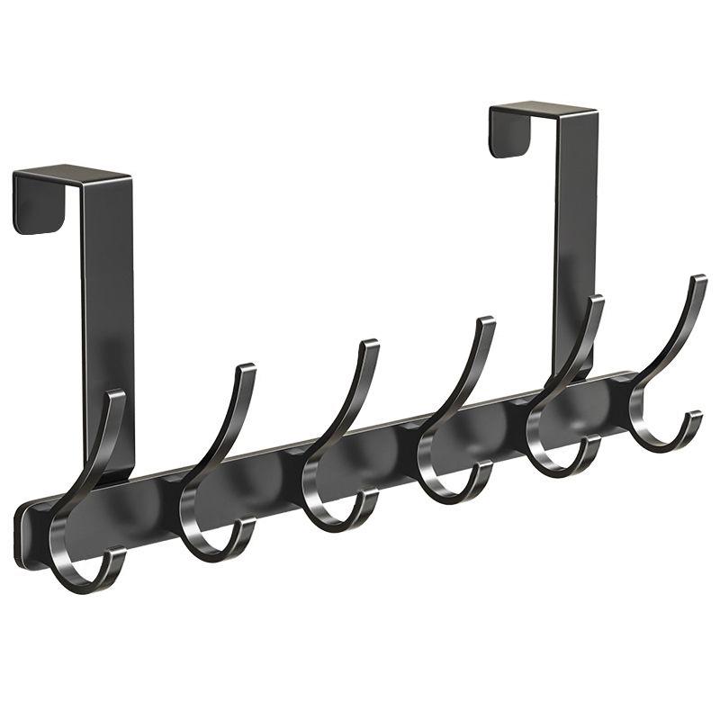 Perchero de Gancho Sobre la Puerta Sin Rastro para Abrigos, Sombreros y Organizador de Almacenamiento de Ropa