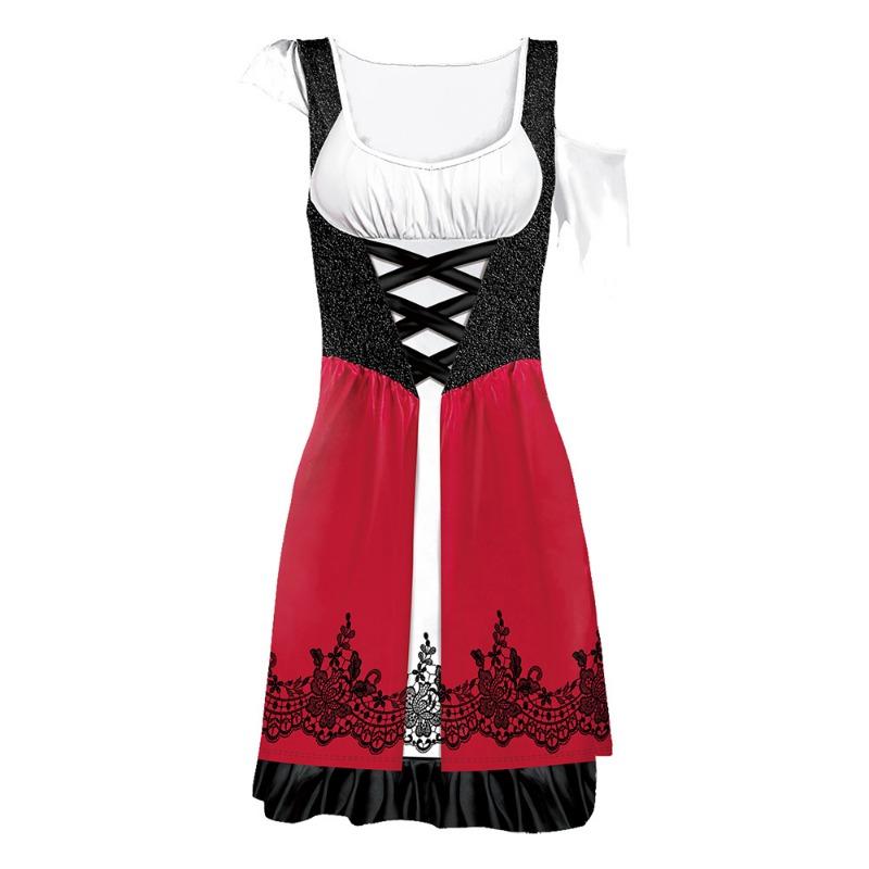 

Хэллоуин юбка платье Красной Шапочки нерегулярный цифровой принт повседневная юбка XL