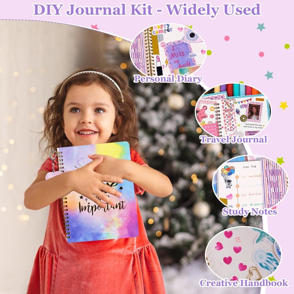 98Pcs DIY Journal Set Scrapbooking Journaling Arts Craft Kits Decor Toy Desirable Gift