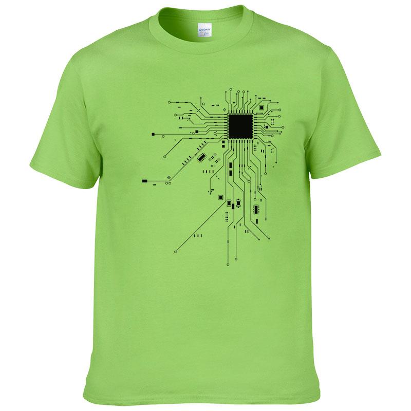 Tricou Bărbați Inimă Nucleu CPU Calculator GEEK Nerd Freak Hacker PC Gamer Vara Mânecă Scurtă Bumbac Mărime Europeană #303