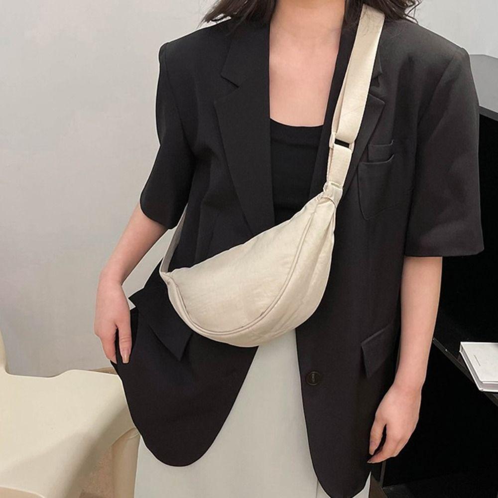 Borsa a spalla Hobo Borsa a tracolla Tela di nylon Borsa a forma di raviolo Borse semplici a spalla Singola Unisex