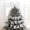 9.8" Rhinestone Bow Tree Topper Gold/Silver Rhinestone Bow Tree Top Ornament for Xmas Holiday