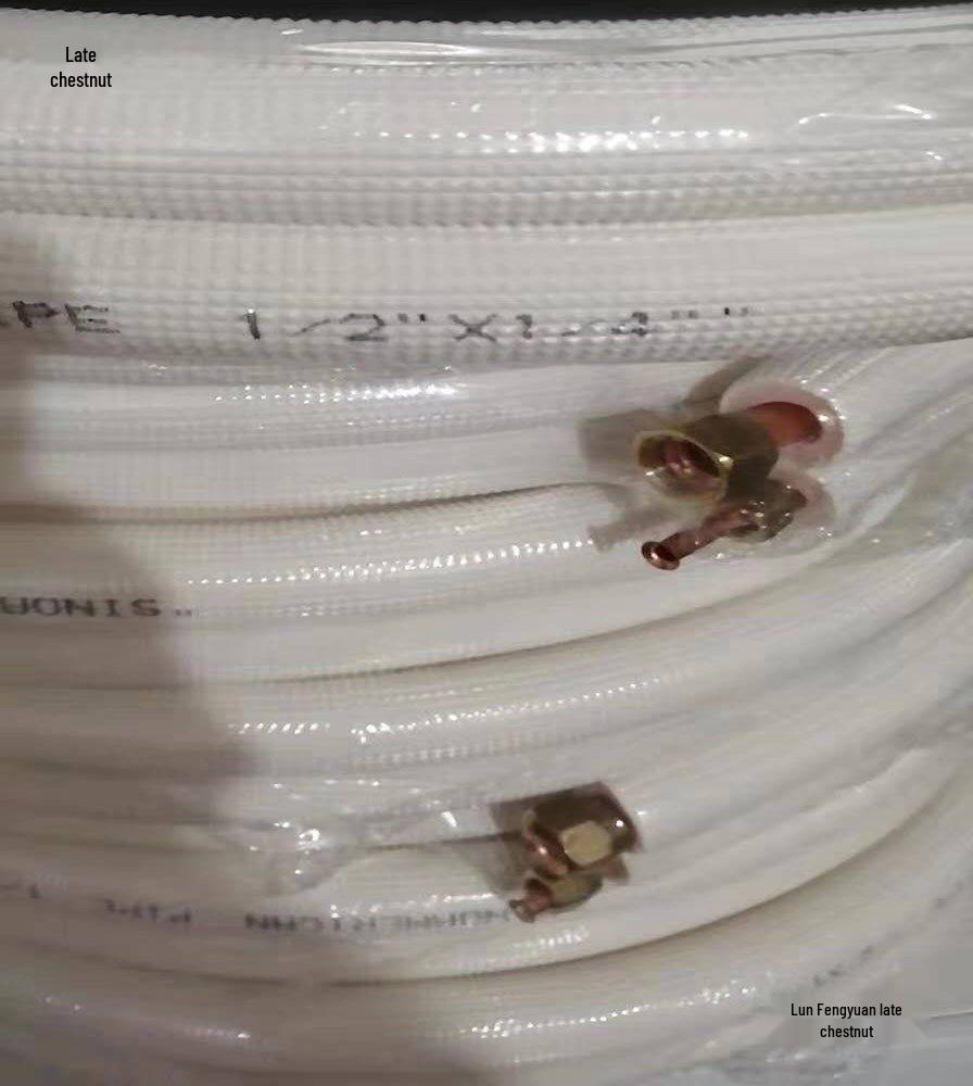 Air Conditioner Solderless Pure Copper Pipe for 1-3 HP, Refrigerant Double Pipe, Thickened