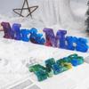 Adornos de Resina DIY Letras Combinación de Palabras en Inglés Mr & Mrs. Molde Grande de Silicona Espejo para Pegamento
