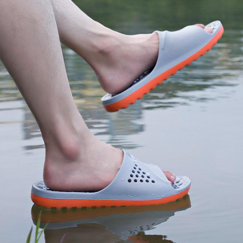 Bathroom Slippers Summer Indoor Non-slip Slippers Hollow Home 48 Large Size 49 Leaky Slippers for Men