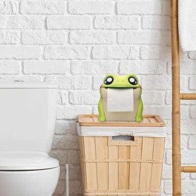 Yousheng Frosch Toilettenpapierspender Lustige Interaktive Klappbauch 3D-Druck Frosch Taschentuchbox Rollenpapierbehälter Badezimmerdekoration