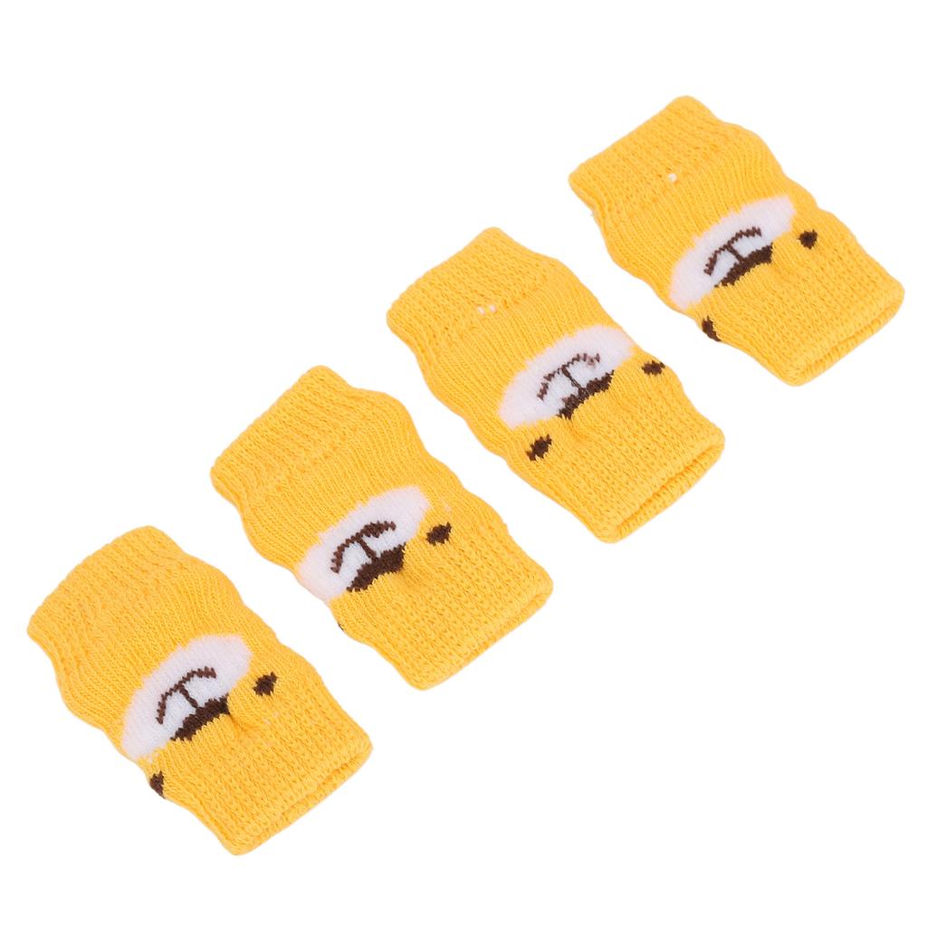 4pcs Dog Elbow Protector Cartoon Bear Pattern Joints Protection Dirty Resistance Pet Dog Elbow Sleeve