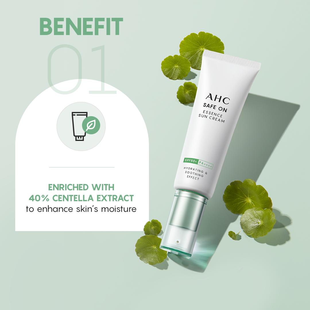 

AHC Safe On Essence Sun Cream SPF50 + PA ++++, 50ml
