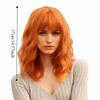 Wasserwelle Synthetische Perücken mit Pony Schmutziges Orange Halloween Cosplay Anime Perücken Make-up Party