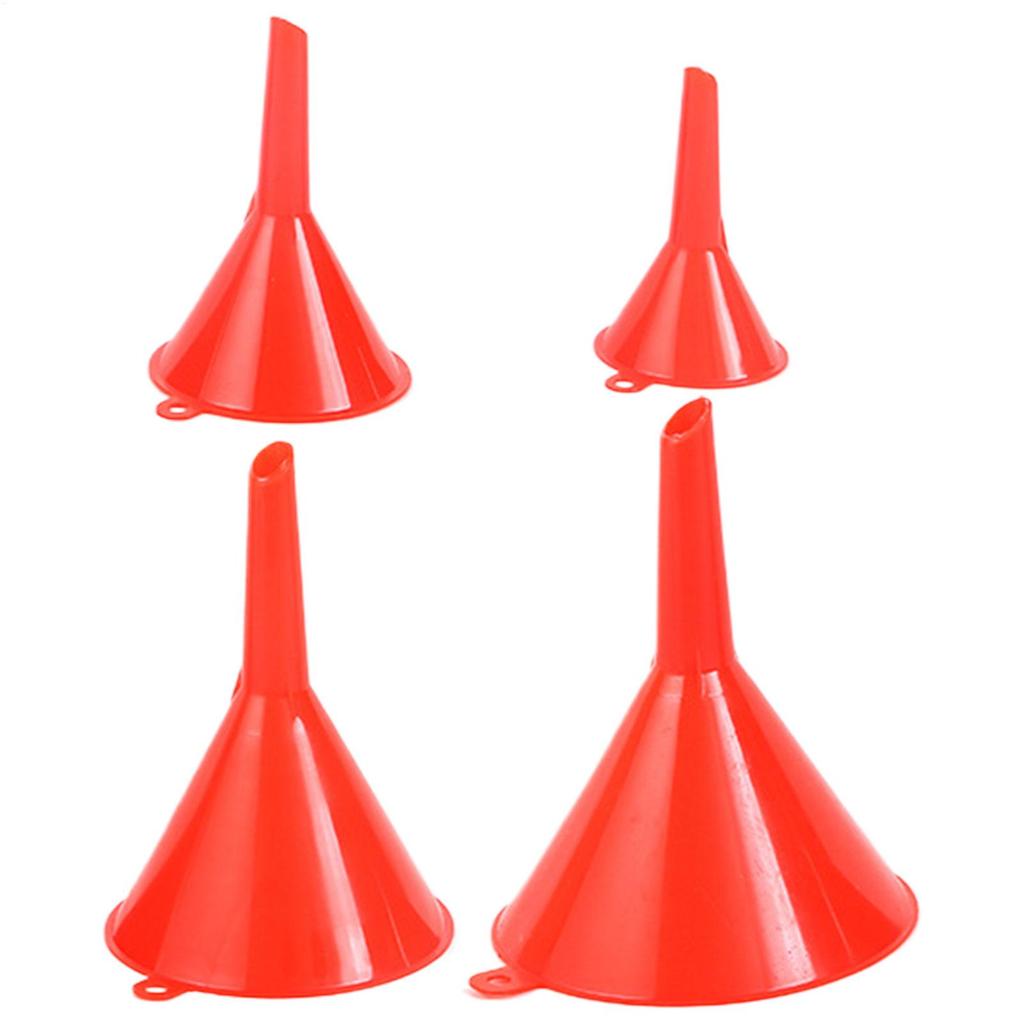 4Pcs/set Kitchen Funnel Set For Automotives Wide Mouth Bottle Funnel Household Refueling Funnel Mini Portable Oil Pot Funnels