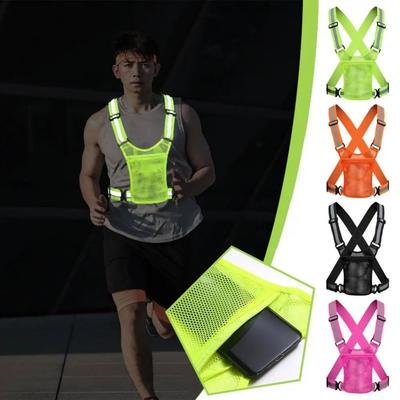 Sicherheits-Reflex-Laufweste Elastische Sichere Radfahrerjacke Radfahren Reflexweste Radfahren