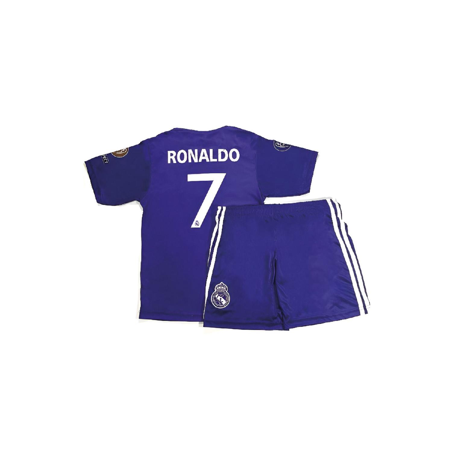 

Розовый комплект детского джерси Ronaldo Real Madrid 2017 Cardiff Champions League из трех предметов