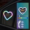 Solar Heart LED Car Light Wireless Decorative Lamp for Triangle & Rear Window Suction Cup Mount Romantic Atmosphere Night Light Auto Accessory