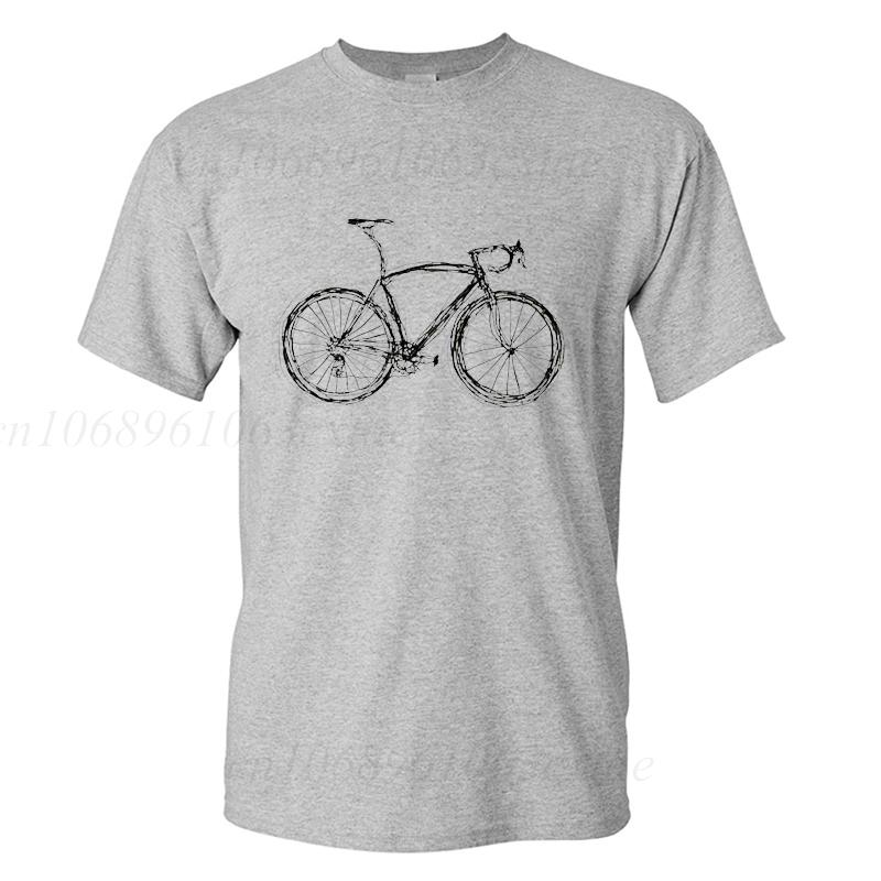 Summer Mens Tshirt Bicycle Pulse T Shirt Heartbeat Bike Top Bicycle Lovers Tshirt Unisex T-shirt Teenagers Cycling Lover Tops