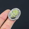Schlangenstein Schwester Handgefertigt Einzigartiger Statement Ring Schmuck 925 Silber US 8.5